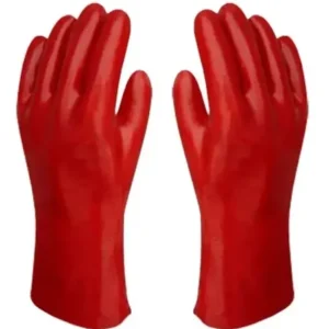 GUANTES DE PVC CORTOS VENTILADOS ROJOS