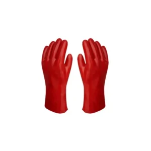 GUANTES DE PVC CORTOS VENTILADOS ROJOS