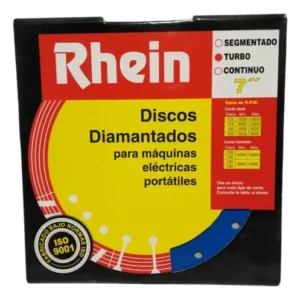 DISCOS DIAMANTADOS RHEIN 180MM 7" TURBO S/H