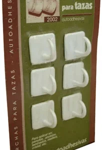 AUTOADHESIVAS PERCHAS CUELGA TAZAS (B X 6)